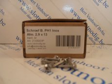 Schroef 2,9x13 mm Bol-PH Inox / st