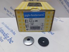 Sluitring neopreen 6,3x25 mm / stuk Verzinkt